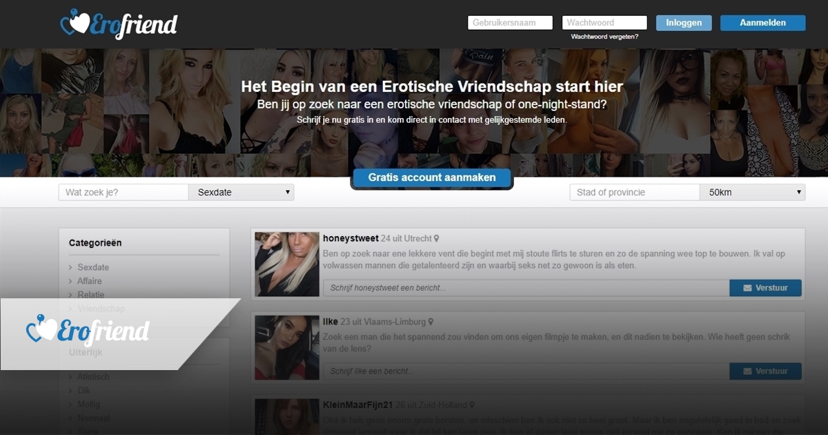 erofriend: Erotische chatdienst voor ondeugende mensen die seksueel actieve chatters, erofriend's profielen worden beantwoord door chatoperators